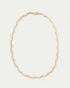 Loeffler Randall Karolina Gold Scalloped Necklace Accessories