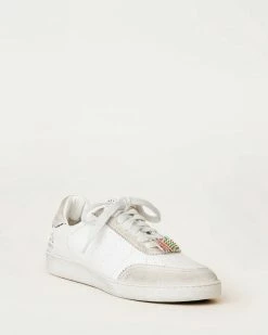 Loeffler Randall Best Sellers Keeley White Beaded Pin Sneaker