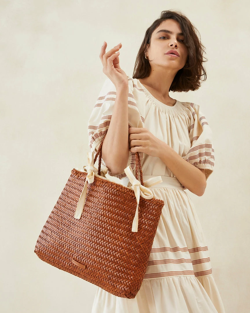 Loeffler Randall New Arrivals Knox Timber/Brown Woven Tote 7 Loeffler Randall New Arrivals Knox Timber/Brown Woven Tote