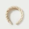 Loeffler Randall Pleats Lilac Cream Sparkle Braided Headband