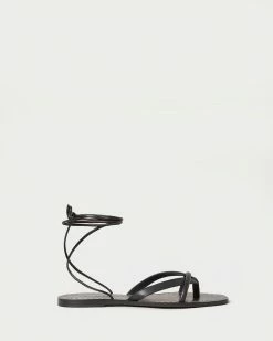 Loeffler Randall Lilla Black Thong Wrap Sandal New Arrivals