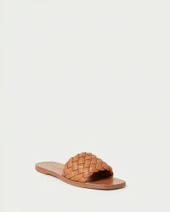 Loeffler Randall Lorainne Cognac Woven Leather Sandal