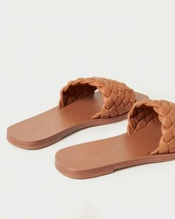 Loeffler Randall Lorainne Cognac Woven Leather Sandal