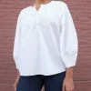 Loeffler Randall Lucia White Smocked Blouse Sale