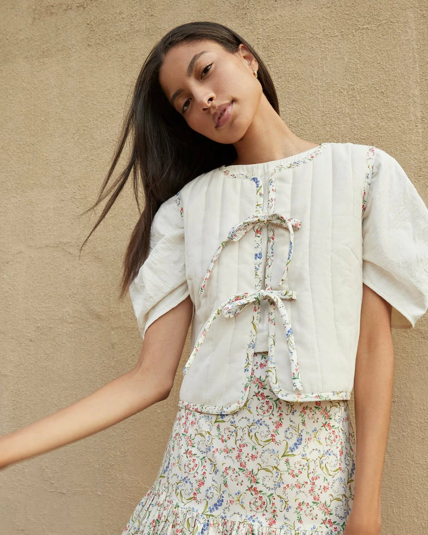 Loeffler Randall Luka Romance Floral Quilted Vest Sale 3 Loeffler Randall Luka Romance Floral Quilted Vest Sale