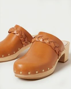 Loeffler Randall Lupa Cognac Mid Heel Clog New Arrivals