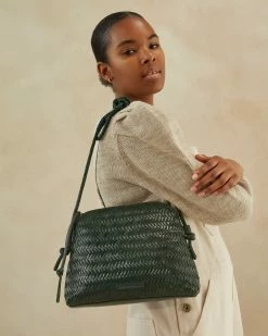 Loeffler Randall Mallory Forest Woven Crossbody New Arrivals