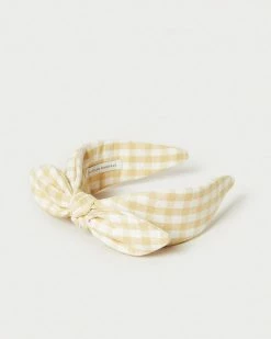 Loeffler Randall New Arrivals Meadow Hay Gingham Bow Headband