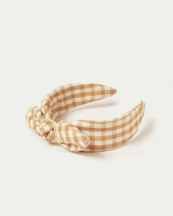 Loeffler Randall Meadow Amber Gingham Bow Headband Sale