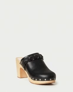 Loeffler Randall New Arrivals Merrill Black Heeled Braid Clog