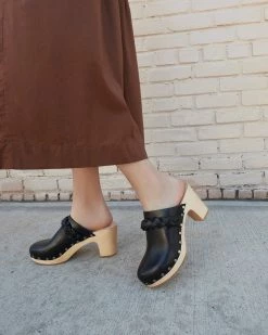 Loeffler Randall New Arrivals Merrill Black Heeled Braid Clog