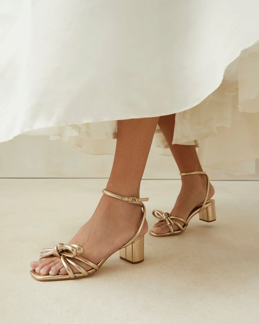 Loeffler Randall Mikel Champagne Bow Mid-Heel Sandal New Arrivals 7 Loeffler Randall Mikel Champagne Bow Mid-Heel Sandal New Arrivals