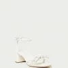 Loeffler Randall Mikel White Bow Mid-Heel Sandal New Arrivals