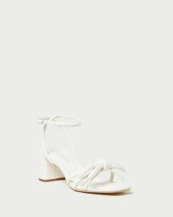 Loeffler Randall Mikel White Bow Mid-Heel Sandal New Arrivals