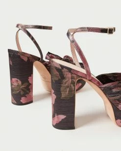 Loeffler Randall Pleats Natalia Floral Platform Bow Heel