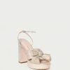 Loeffler Randall Natalia Platinum Pleated Bow Heel
