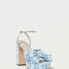 Loeffler Randall Natalia Blue Plaid Platform Bow Heel 2 Loeffler Randall Natalia Blue Plaid Platform Bow Heel