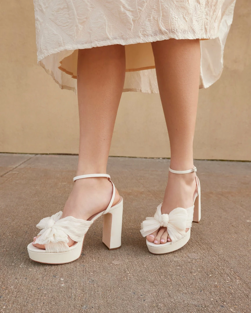 Loeffler Randall Pleats Natalia Pearl Platform Bow Heel 7 Loeffler Randall Pleats Natalia Pearl Platform Bow Heel