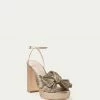 Loeffler Randall Natalia Dark Gold Platform Bow Heel Pleats