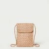 Loeffler Randall Nora Natural Woven Phone Crossbody