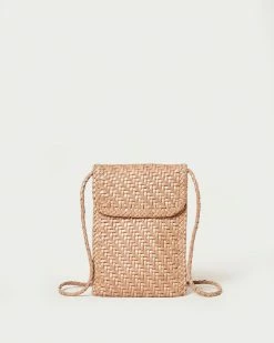 Loeffler Randall Nora Natural Woven Phone Crossbody