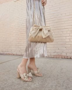 Loeffler Randall Penny Platinum Pleated Bow Heel 11 Loeffler Randall Penny Platinum Pleated Bow Heel
