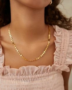Loeffler Randall Percy Gold Heart Link Necklace