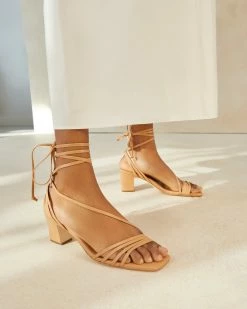 Loeffler Randall New Arrivals Prisca Dune Strappy Wrap Heel