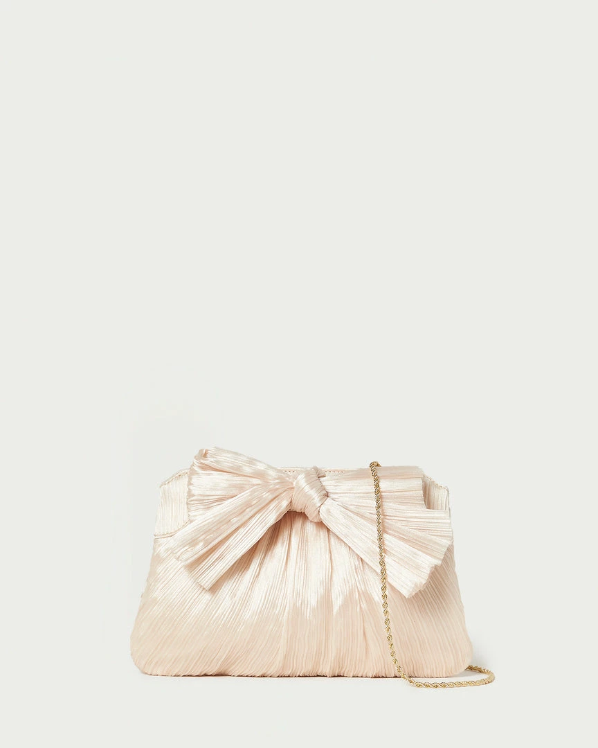 Loeffler Randall Pleats Rayne Almond Bow Clutch 3 Loeffler Randall Pleats Rayne Almond Bow Clutch