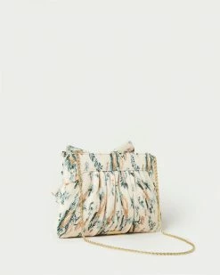 Loeffler Randall Rayne Nova Floral Bow Clutch Pleats