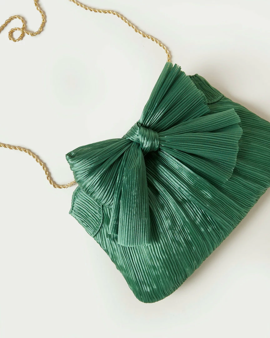 Loeffler Randall Rayne Sage Bow Clutch Pleats 5 Loeffler Randall Rayne Sage Bow Clutch Pleats