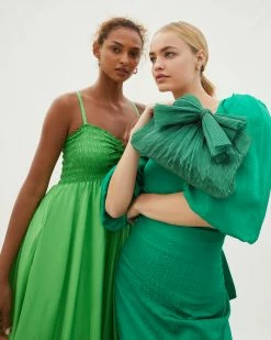 Loeffler Randall Rayne Sage Bow Clutch Pleats 11 Loeffler Randall Rayne Sage Bow Clutch Pleats