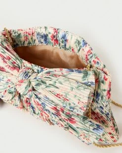 Loeffler Randall Rayne Tan Floral Bow Clutch