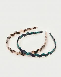 Loeffler Randall New Arrivals Rhona Tortoise/Forest Headband Set