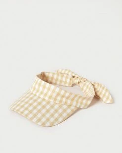 Loeffler Randall Rhonda Hay Gingham Bow Visor New Arrivals