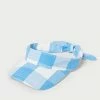 Loeffler Randall Rhonda Blue Gingham Bow Visor
