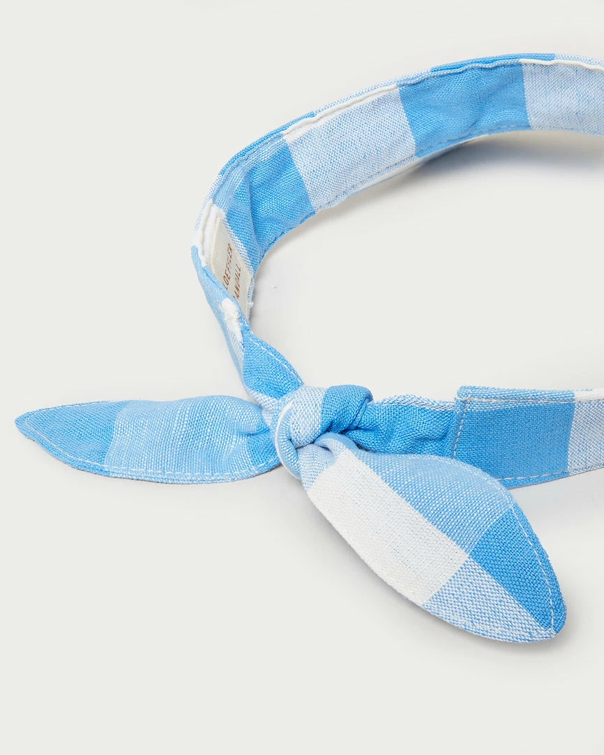 Loeffler Randall Rhonda Blue Gingham Bow Visor 4 Loeffler Randall Rhonda Blue Gingham Bow Visor