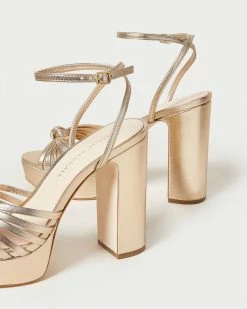 Loeffler Randall New Arrivals Rivka Champagne Knot Platform Sandal