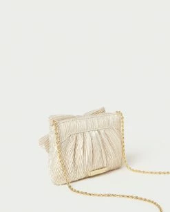 Loeffler Randall Rochelle Platinum Mini Bow Clutch Pleats 9 Loeffler Randall Rochelle Platinum Mini Bow Clutch Pleats