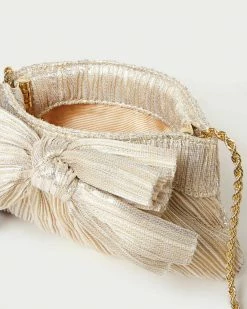 Loeffler Randall Rochelle Platinum Mini Bow Clutch Pleats 10 Loeffler Randall Rochelle Platinum Mini Bow Clutch Pleats