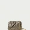 Loeffler Randall Rochelle Gold Mini Bow Clutch Pleats