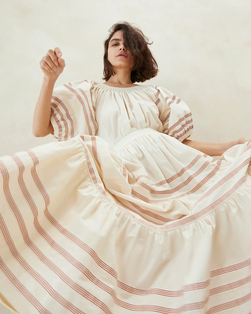 Loeffler Randall Romily Cream Tiered Skirt New Arrivals 4 Loeffler Randall Romily Cream Tiered Skirt New Arrivals