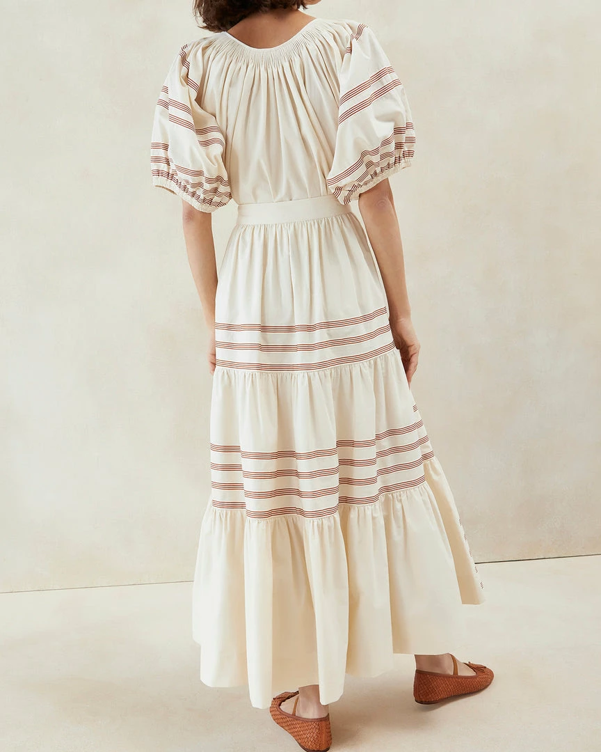 Loeffler Randall Romily Cream Tiered Skirt New Arrivals 5 Loeffler Randall Romily Cream Tiered Skirt New Arrivals