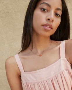 Loeffler Randall New Arrivals Rosemary Pink Stone Heart Necklace