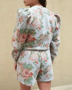 Loeffler Randall Sarah Heather Floral Sweatshirt