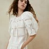 Loeffler Randall Silas Ivory Embroidered Blouse