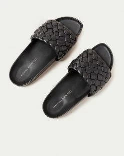 Loeffler Randall Footwear Sonnie Black Woven Sandal