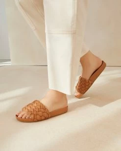 Loeffler Randall New Arrivals Sonnie Dark Sand Woven Sandal