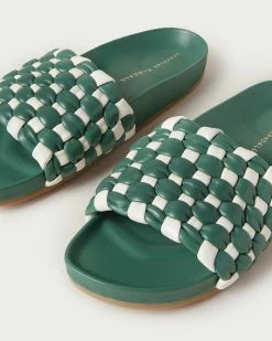 Loeffler Randall Sale Sonnie Green Gingham Woven Sandal 9 Loeffler Randall Sale Sonnie Green Gingham Woven Sandal