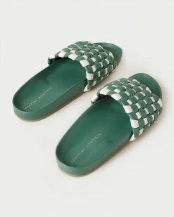 Loeffler Randall Sale Sonnie Green Gingham Woven Sandal 10 Loeffler Randall Sale Sonnie Green Gingham Woven Sandal